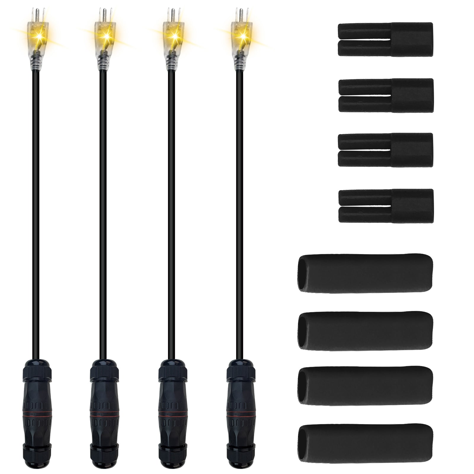 YeloDeer Cut to length Self-Regulating Heat Tape, Water Pipe Freeze Protection Kit, with 120V Plug, Wire Splitter & End Cap, for Metal/Plastic Pipes