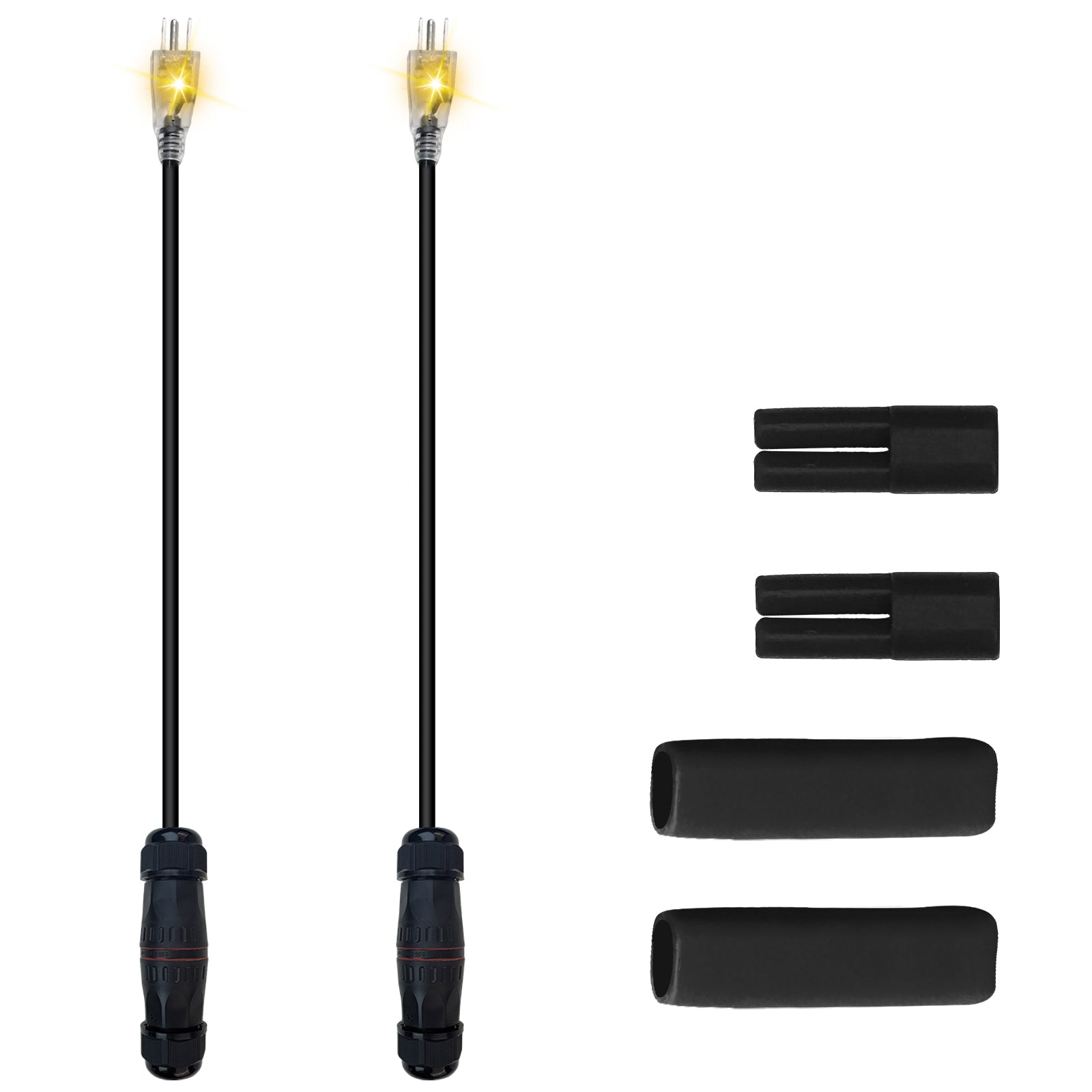 YeloDeer Cut to length Self-Regulating Heat Tape, Water Pipe Freeze Protection Kit, with 120V Plug, Wire Splitter & End Cap, for Metal/Plastic Pipes