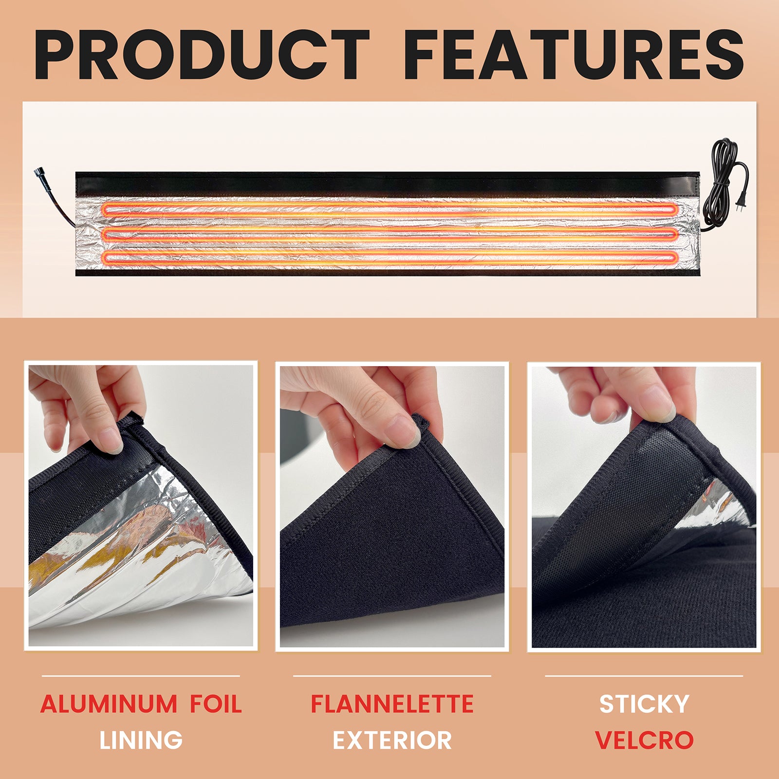 YeloDeer Aluminum Foil Water Heat Trace Blanket, 14W/ft, for Pipe Freeze Protection and Hydrant Insulation