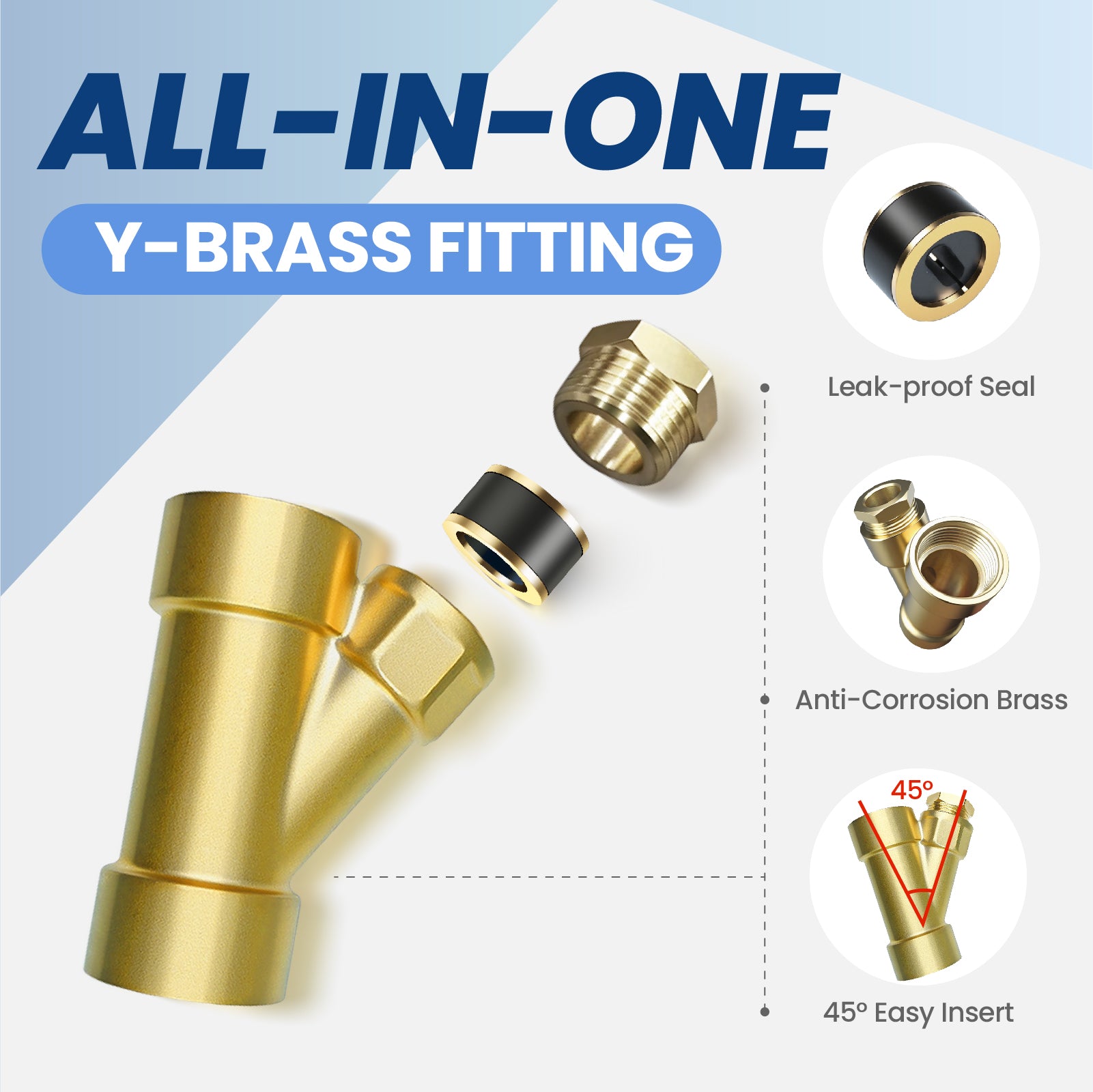 YeloDeer In Line Pipe Heating Cable with Y-Fitting, Self-Regulating Heat Cable for Drinking Water, with GFCI, 3W/Ft 120V