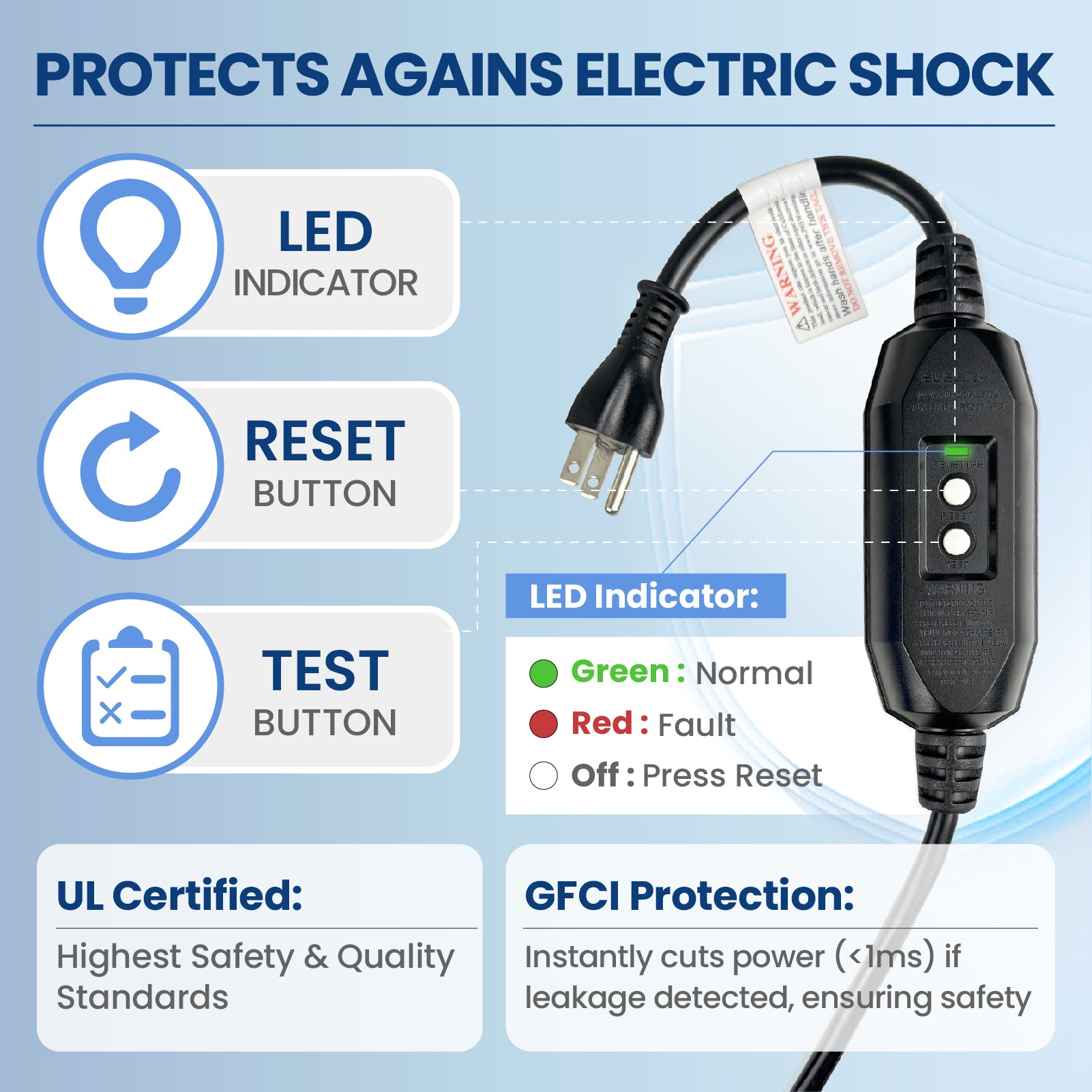YeloDeer In Line Pipe Heating Cable with Y-Fitting, Self-Regulating Heat Cable for Drinking Water, with GFCI, 3W/Ft 120V