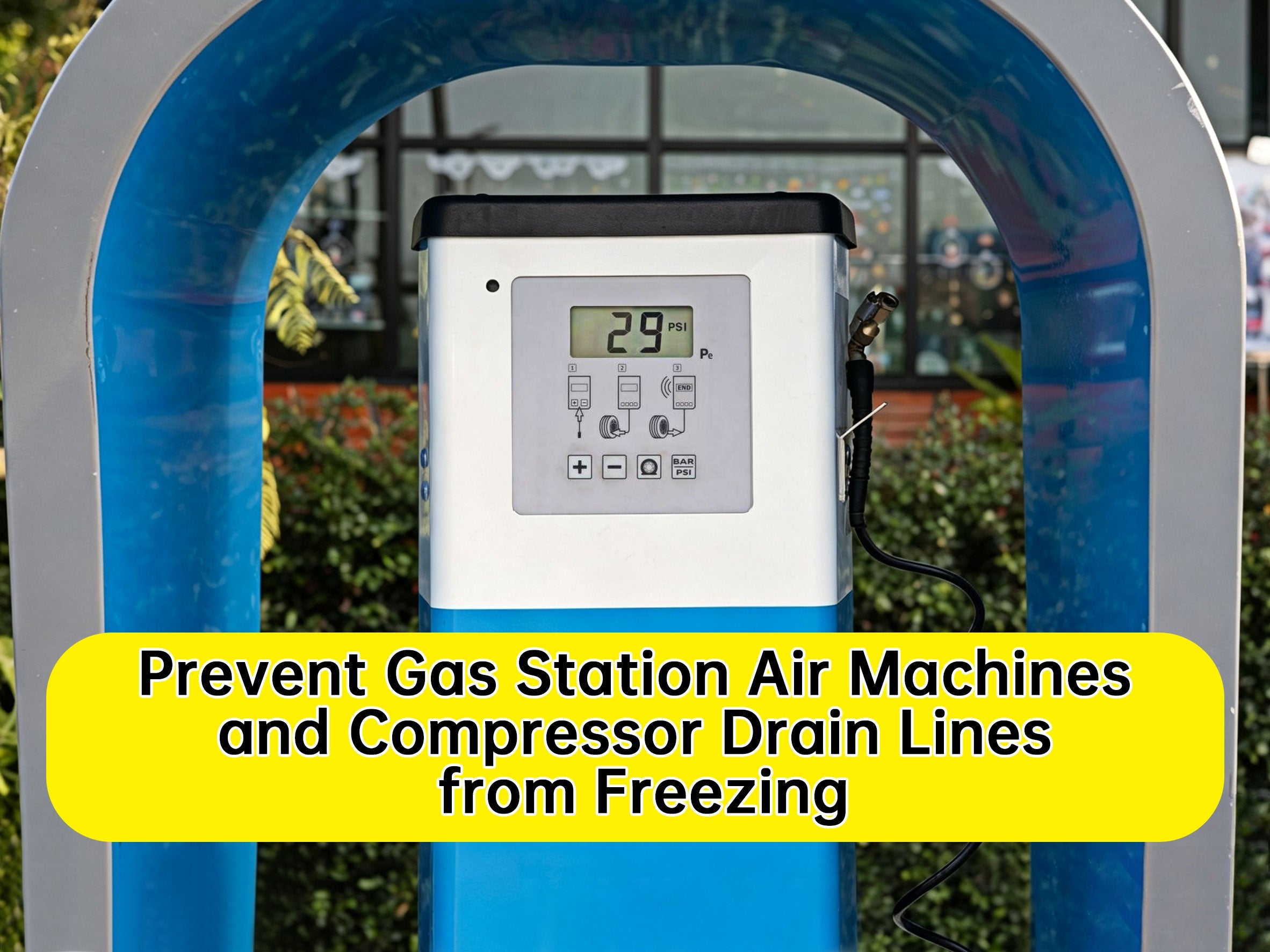 How to Prevent Gas Station Air Machines and Compressor Drain Lines from Freezing