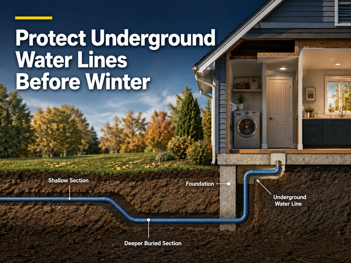 How to Keep an Underground Water Line From Freezing