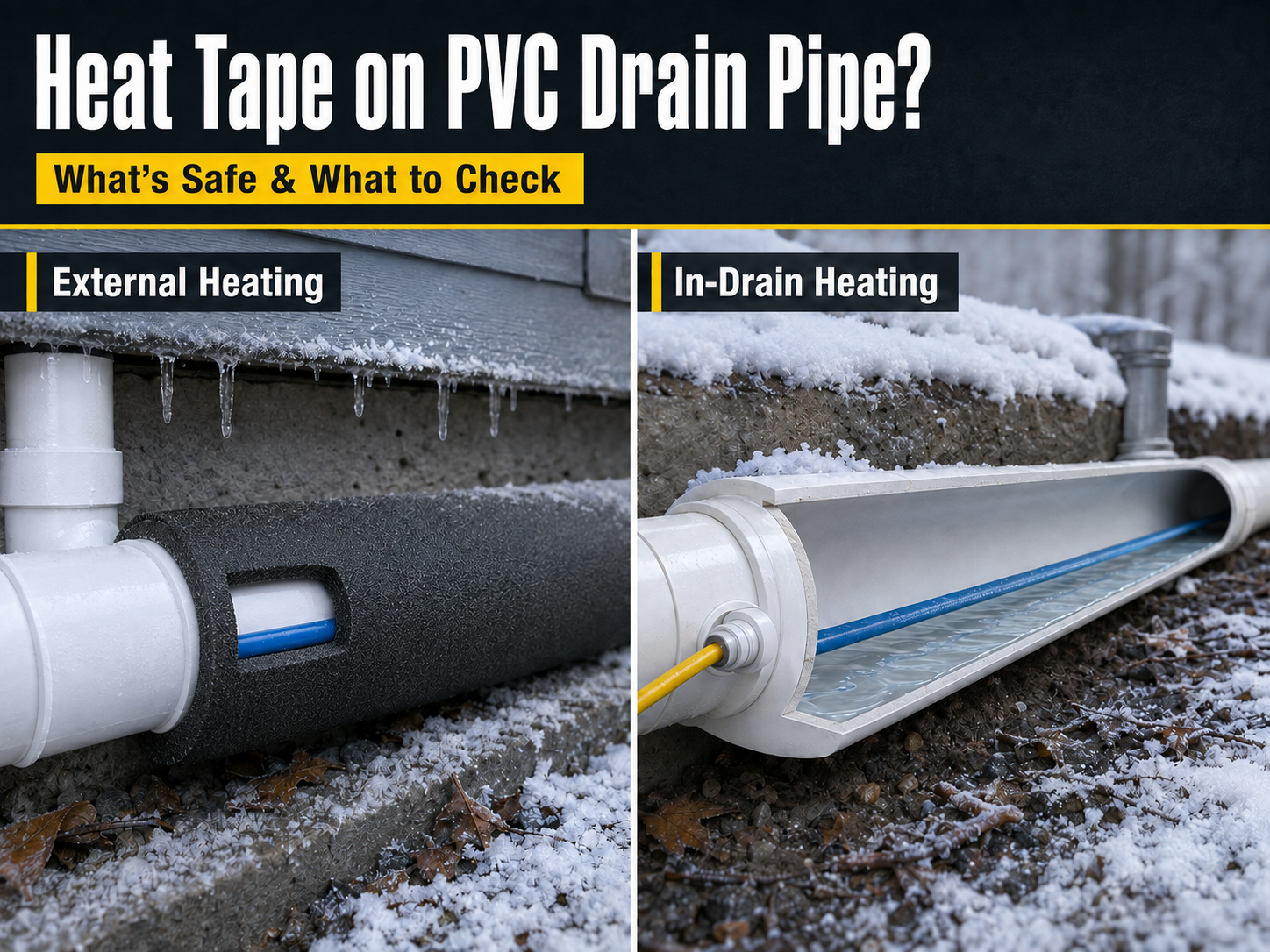 Can You Use Heat Tape on PVC or Plastic Drain Pipe?