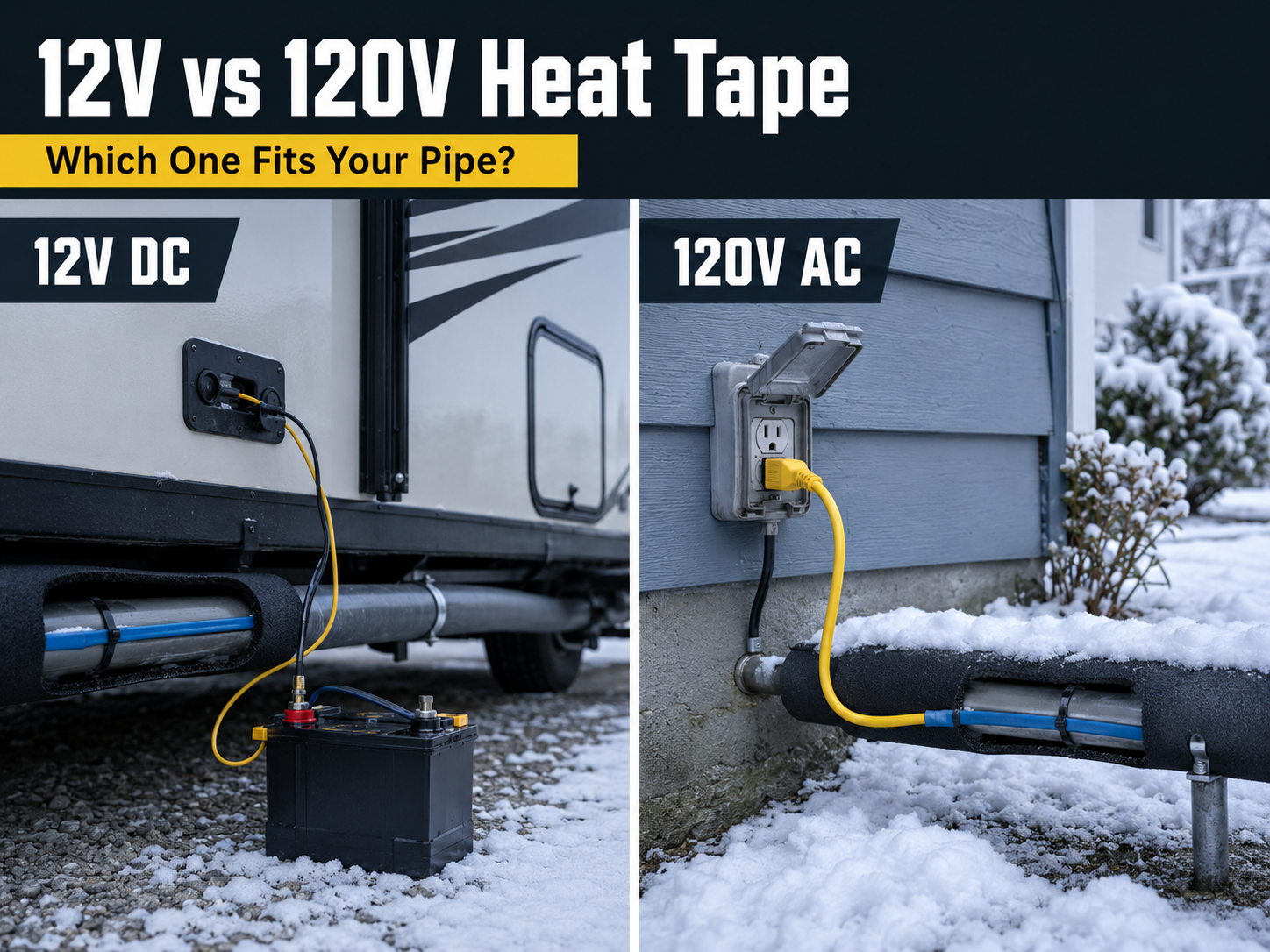 12V vs 120V Heat Tape for Pipes: Which One Do You Need?