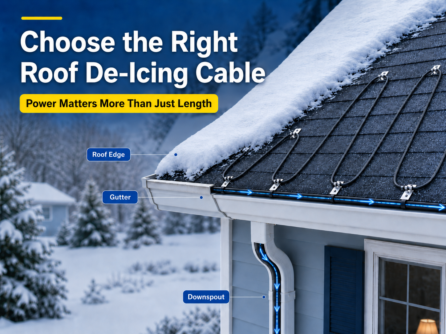 How to Choose the Right Roof De-Icing Cable: Power, Application, and Installation Considerations