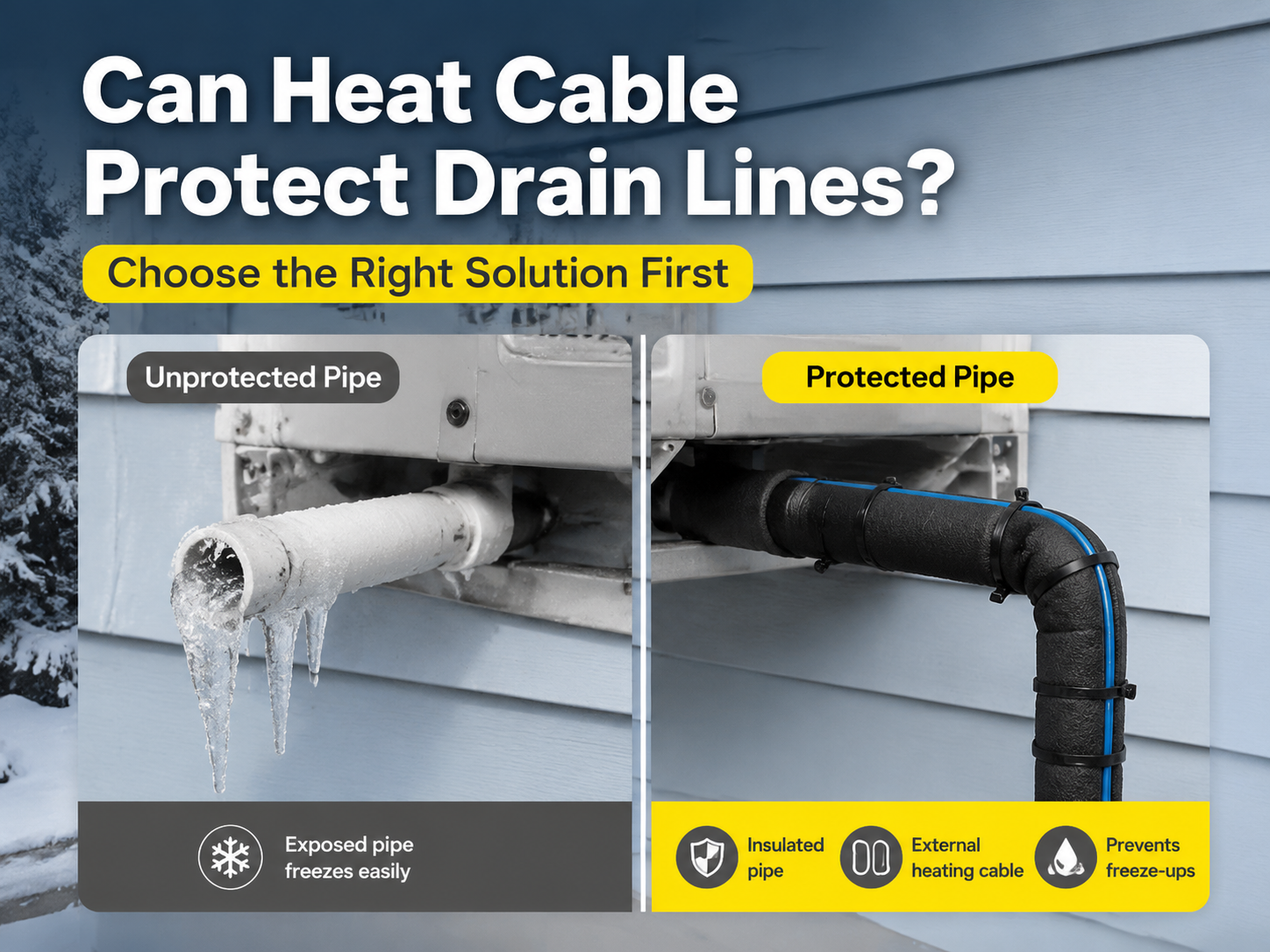 Can You Use Heat Cable on a Condensate Drain Line? What You Need to Know