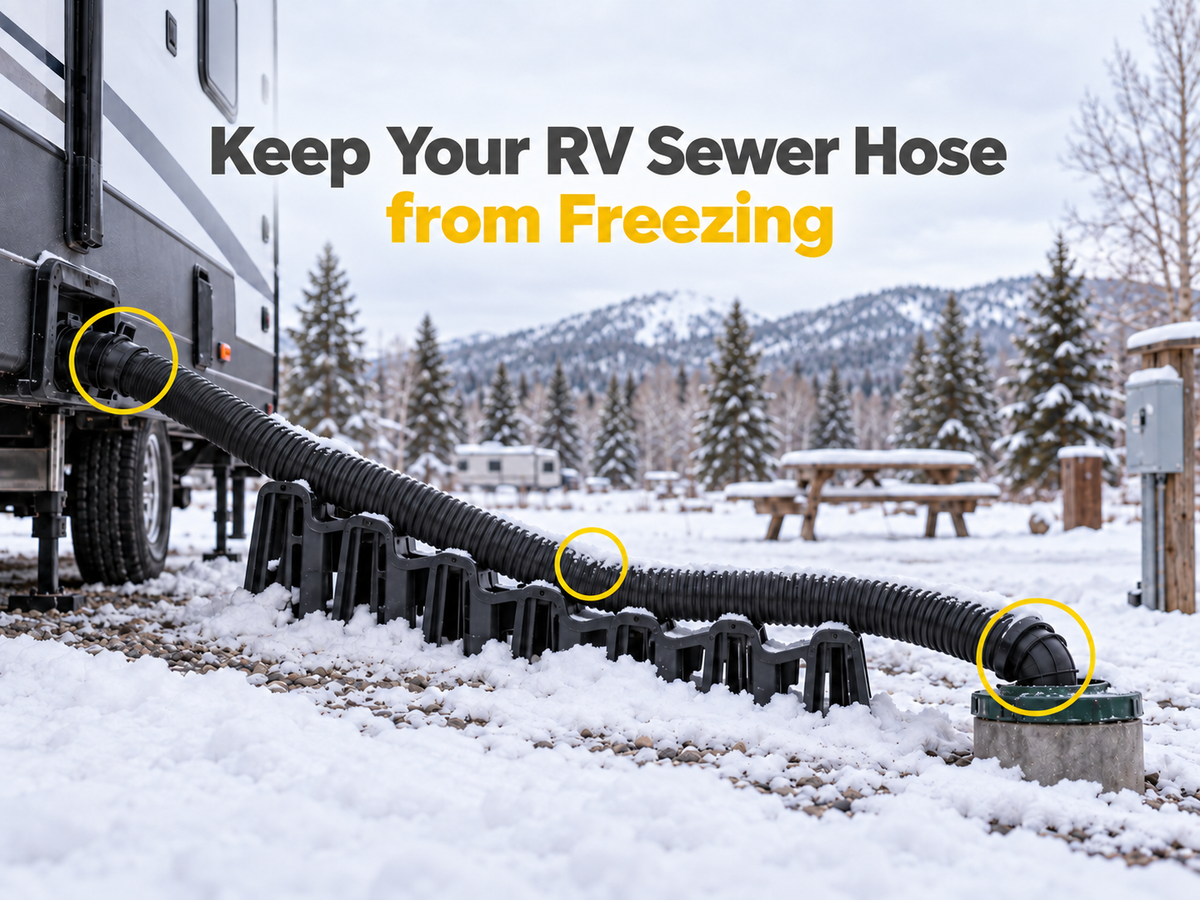 How to Keep an RV Sewer Hose from Freezing at a Campground