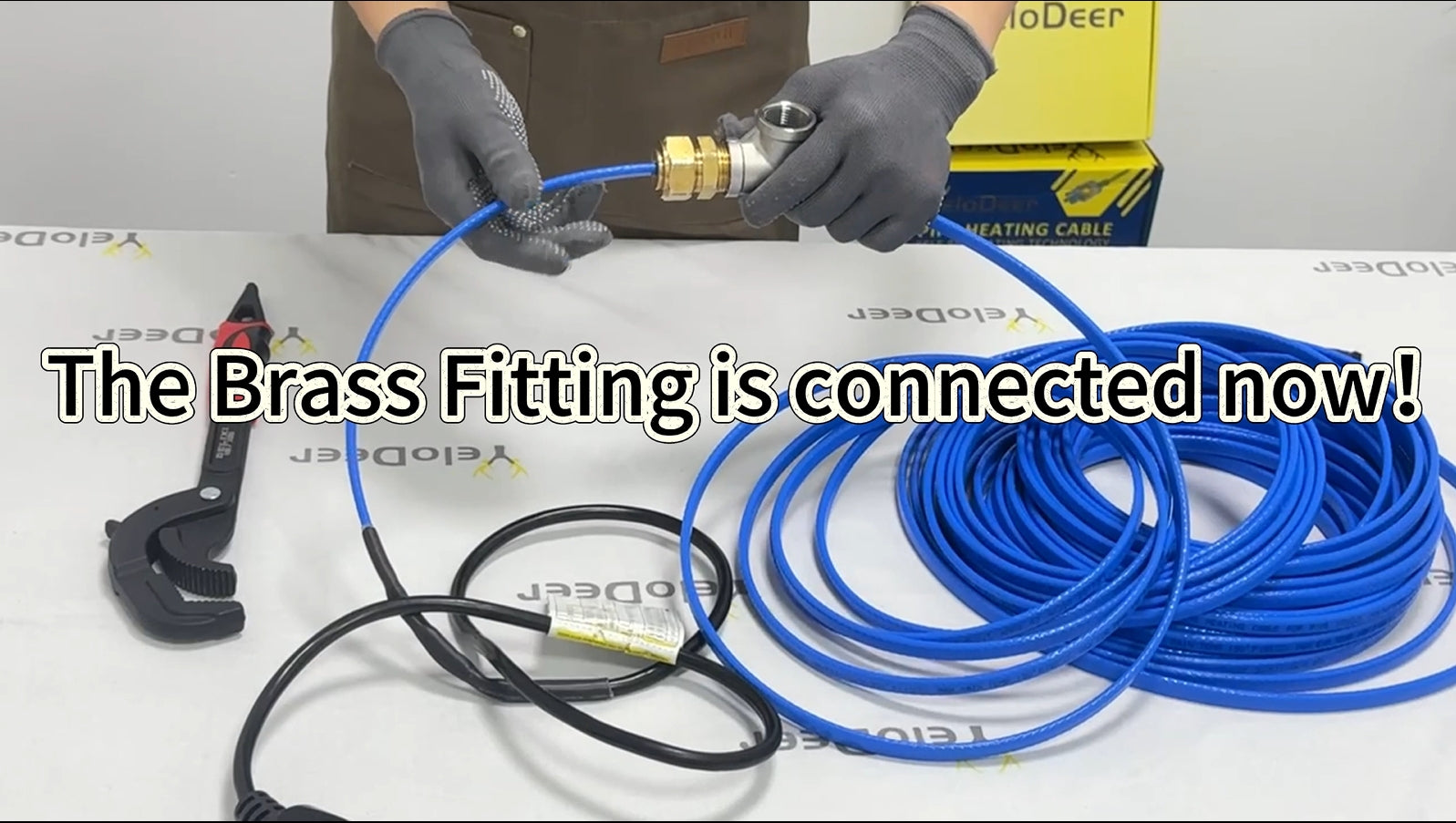 How to Connect the Brass Fitting to Your T-Fitting | In-Line Heating Cable Installation