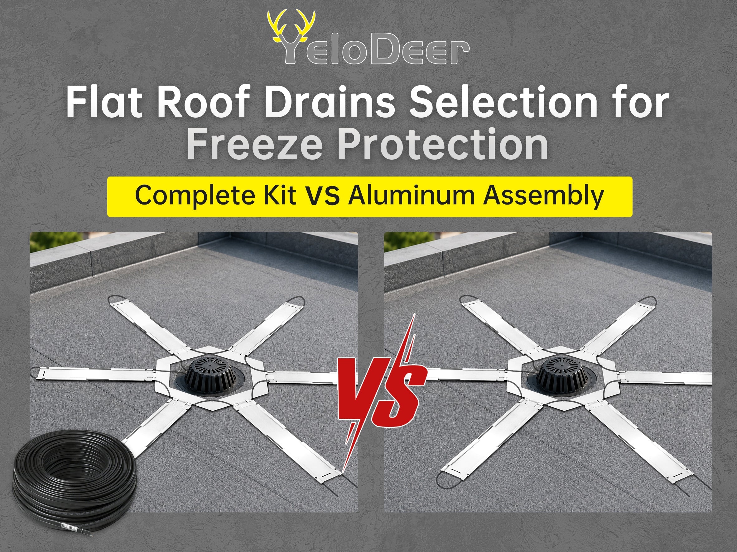 Complete Kit vs. Aluminum Assembly: Choosing the Best Roof Drain De-Icing System