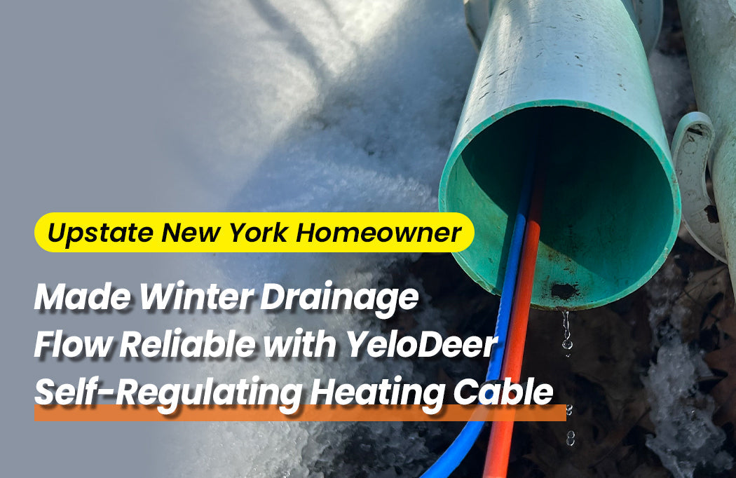 Preventing a Frozen French Drain Outlet with a Self-Regulating In Drain Pipe Heating Cable