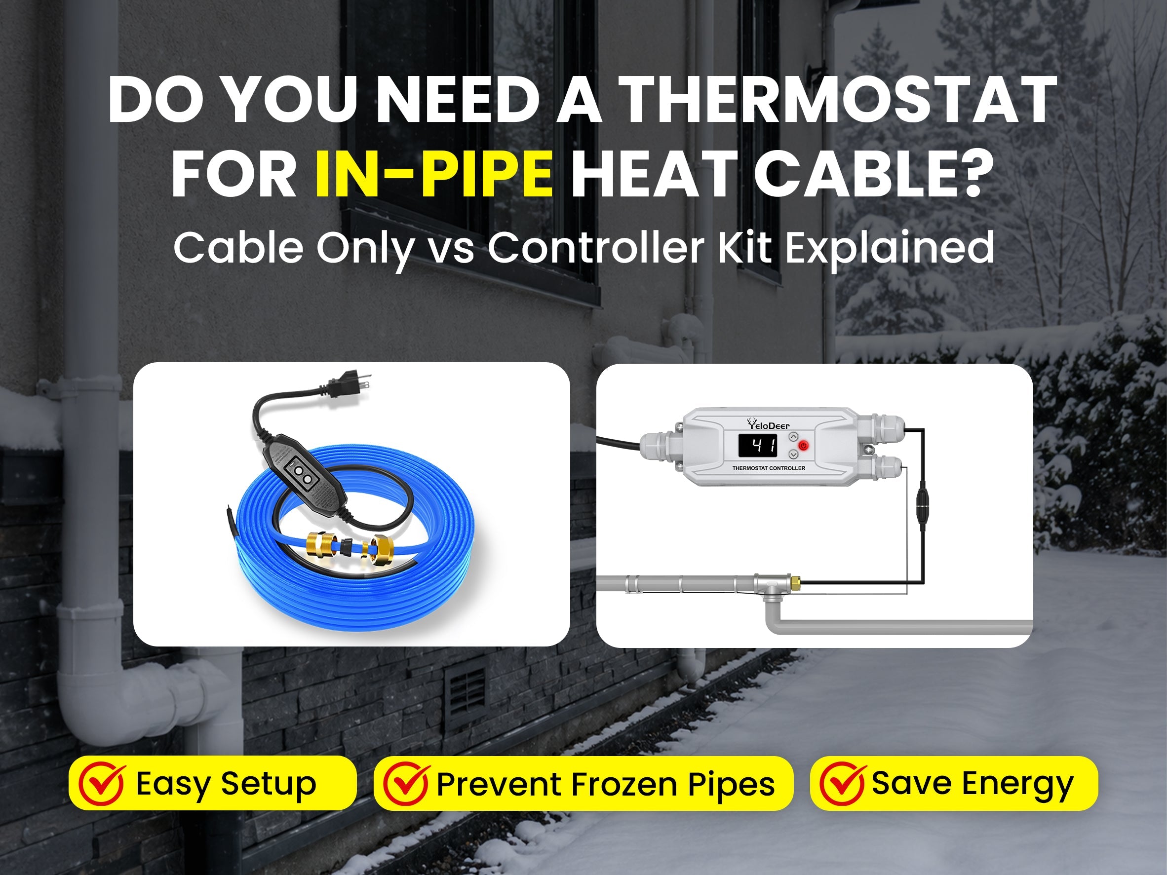 Does an In-Pipe Heating Cable Need a Thermostat? Cable Only vs Controller Kit Explained