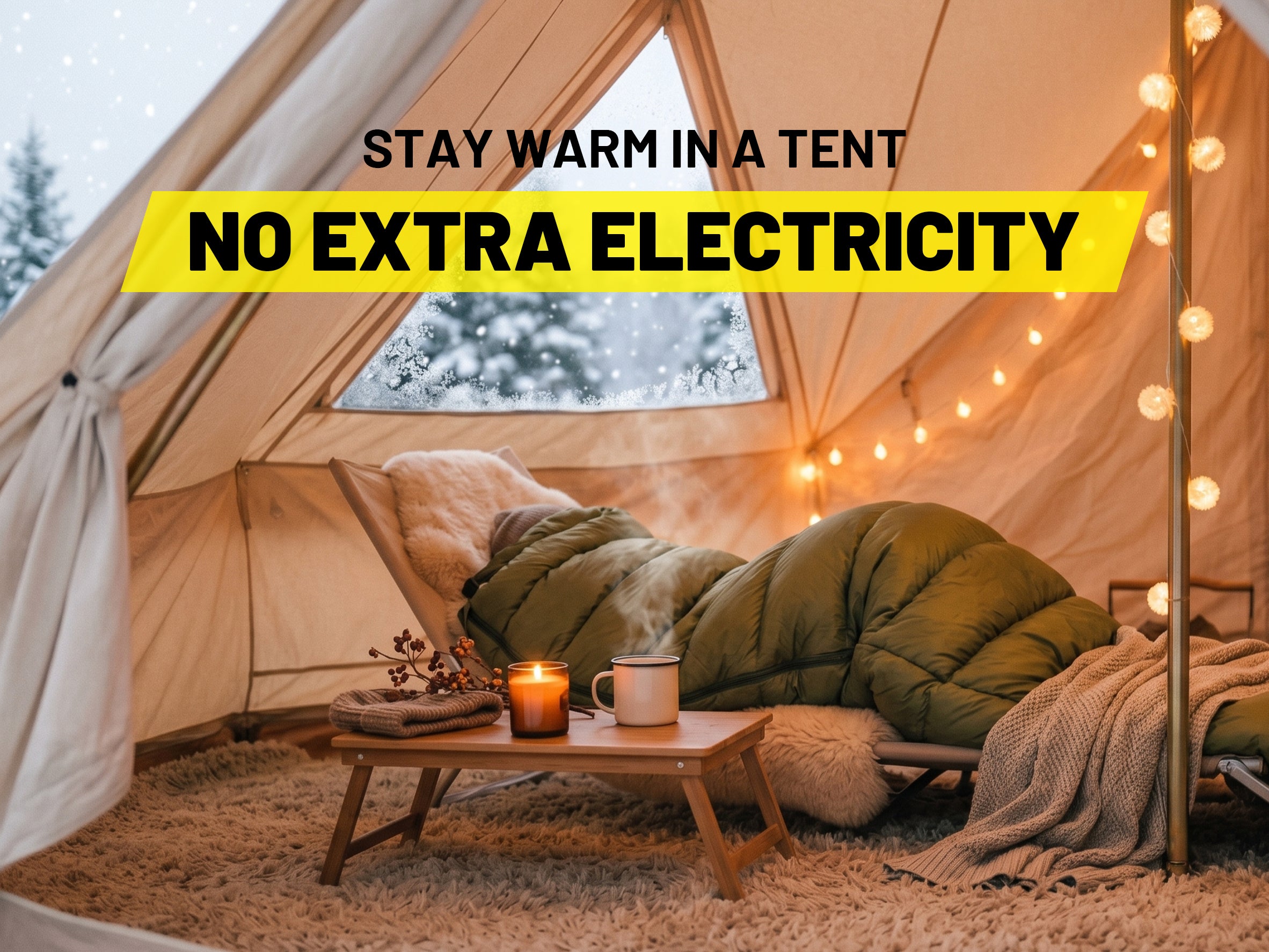 How to Stay Warm in a Tent Without Electricity