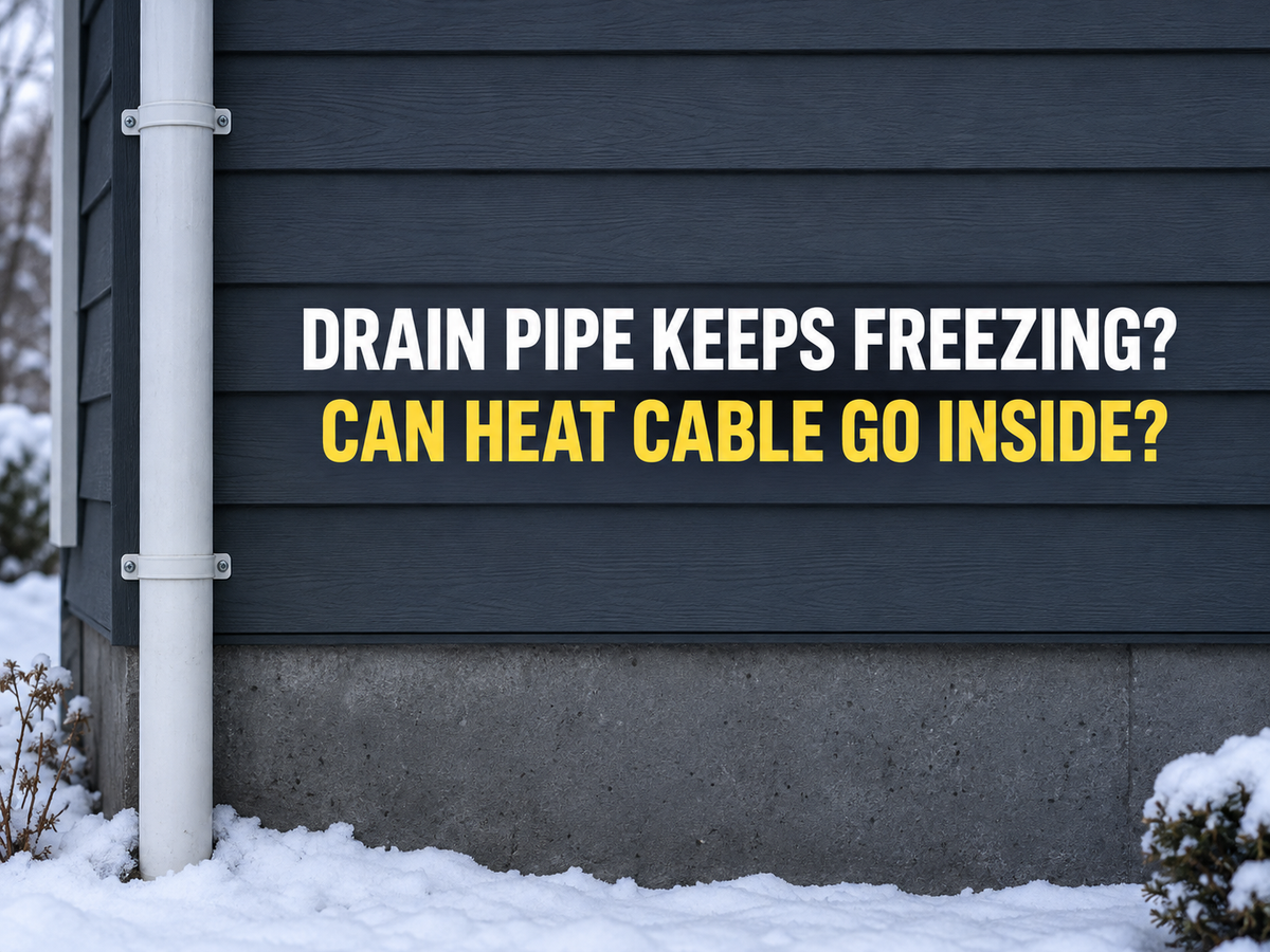 Drain Pipe Keeps Freezing? Can Heat Cable Go Inside?