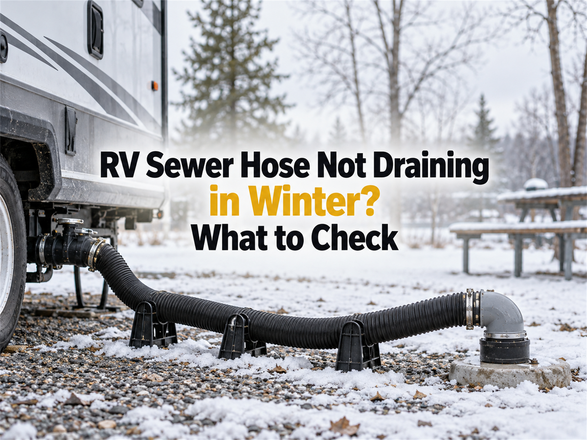 RV Sewer Hose Not Draining in Winter? What to Check