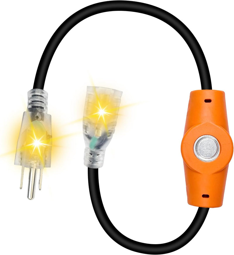 120V Thermostat Extension Cord for Outdoor Freeze Protection