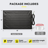 120V Plug-In RV Tank Heater Pad for Fresh, Gray & Black Tanks