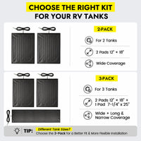 120V Plug-In RV Tank Heater Pad for Fresh, Gray & Black Tanks