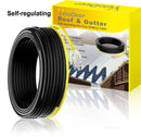 YeloDeer Gutter Heat Trace Cable, Self-regulating Heat Tape Pro with 6ft Power Cold, 8W/Ft