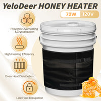 YeloDeer 5 Gallon Bucket Heater, Insulated Aluminum Foil Warmer for Honey Drum and Propane Tank, 120V