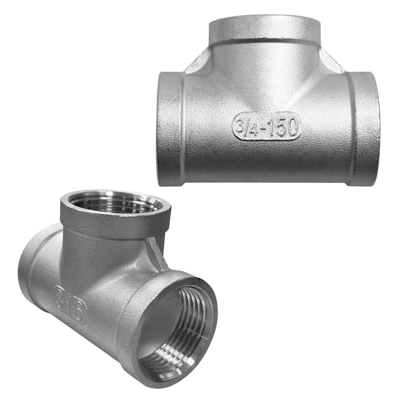 316 Stainless Steel Female NPT T-Fitting for In-Pipe Cable Entry