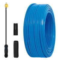 YeloDeer Cut to length Self-Regulating Heat Tape, Water Pipe Freeze Protection Kit, with 120V Plug, Wire Splitter & End Cap, for Metal/Plastic Pipes