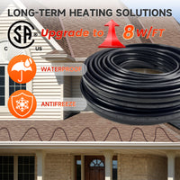 YeloDeer Cut to Length Roof Deicing Cable, Gutter & Pipe Heater Cable, CSA Certified Self Regulating Heat Tape, 8W/ft