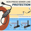YeloDeer Heavy-Duty In Pipe Heating Cable for Sewer Systems, Self-Regulating with GFCI, Wastewater Pipe Heater, 5W/Ft 120V