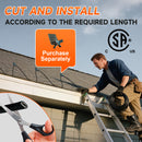 YeloDeer Cut to Length Roof Deicing Cable, Gutter & Pipe Heater Cable, CSA Certified Self Regulating Heat Tape, 8W/ft