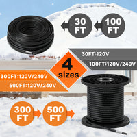 YeloDeer Bulk Heating Cable Roll, Cut to Length Self-Regulating Heat Tape for Roof de-icing and Pipe Heating