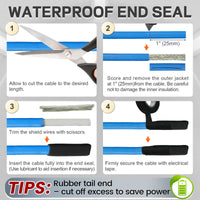 12V Self-Regulating Heating Cable, for RV Freeze Protection 5W/ft, with Waterproof End Seal Kit & Aluminum Foil Tape