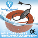 YeloDeer Heavy-Duty In Pipe Heating Cable for Sewer Systems, Self-Regulating with GFCI, Wastewater Pipe Heater, 5W/Ft 120V