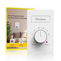 YeloDeer Manual Electric Baseboard Heater Thermostat for Home