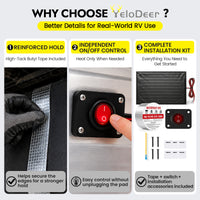 12V RV Tank Heater Pad with Switch for Cold-Weather Freeze Protection