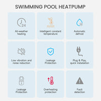 YeloDeer Mini Swimming Pool Heat Pump with Automatic Temperature Control - Energy-Efficient and Easy to Install