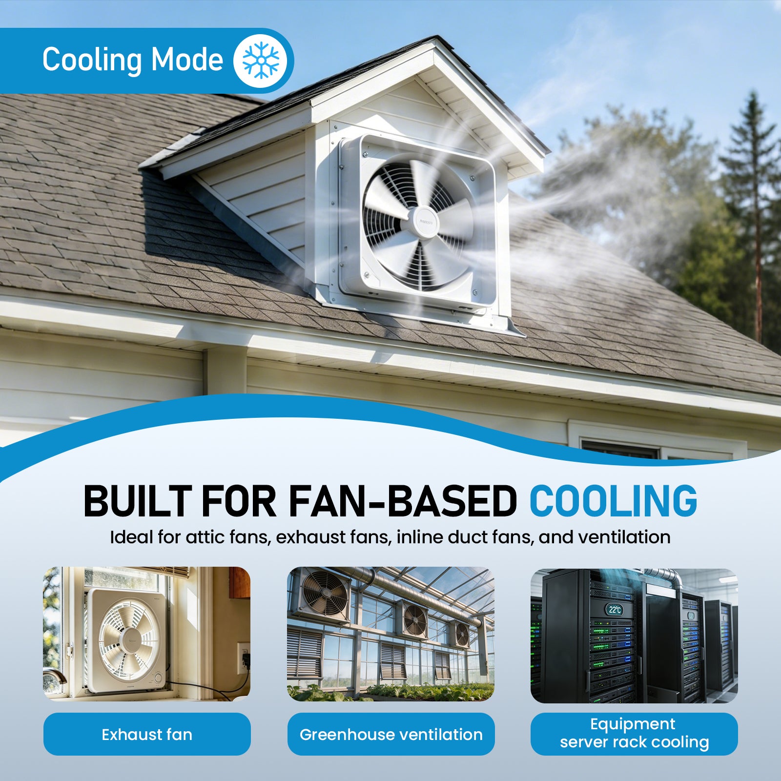 Digital Cooling Thermostat Outlet with 10H Timer (Plug-In Fan Controller) | YeloDeer