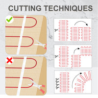 YeloDeer 230V Underfloor Heating Kit, 200W/m², with 2m Conduit, Ideal for Tile, Ceramic, Stone Floors