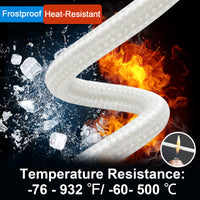 YeloDeer Mica High Temperature Wire, Glass Fiber Heat Resistant Cable, Flexible Electrical Insulation, 10FT/16.4FT, 10-18AWG