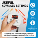 Digital Cooling Thermostat Outlet with 10H Timer (Plug-In Fan Controller) | YeloDeer