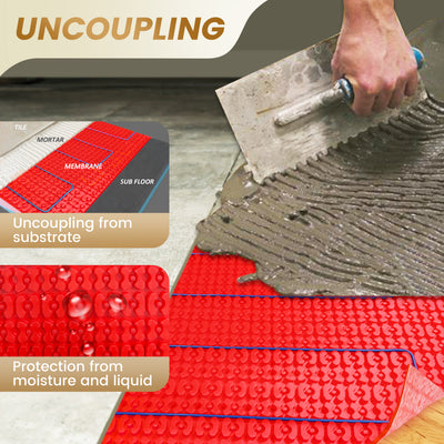 Membrane de désolidarisation pour plancher chauffant auto-adhésive – Peler et coller