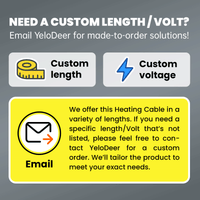 YeloDeer CSA Certified In Pipe Heating Cable for Drinking Water, Food-Grade Safe Internal Heat Tape, Self-Regulating with GFCI, 3W/Ft 120V