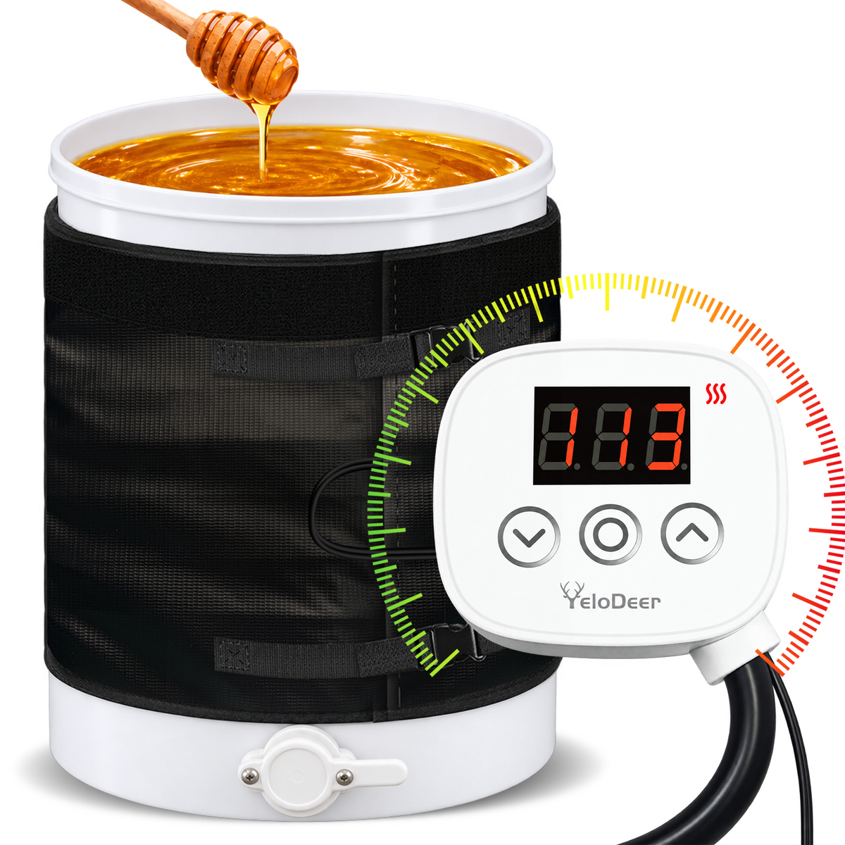 Chauffe-seau de 5 gallons, réchauffeur isolant en aluminium 72 W