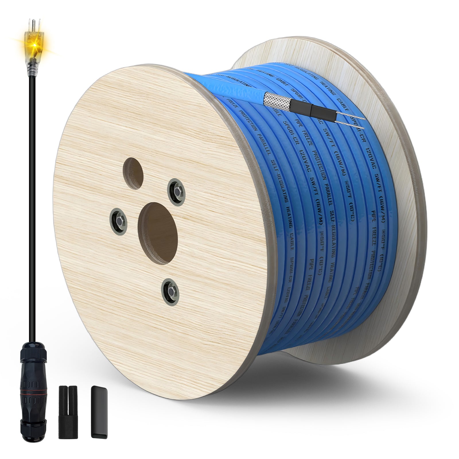 Bulk 5W/ft Self-Regulating Pipe Heat Tape Roll - Cut-to-Length | YeloDeer