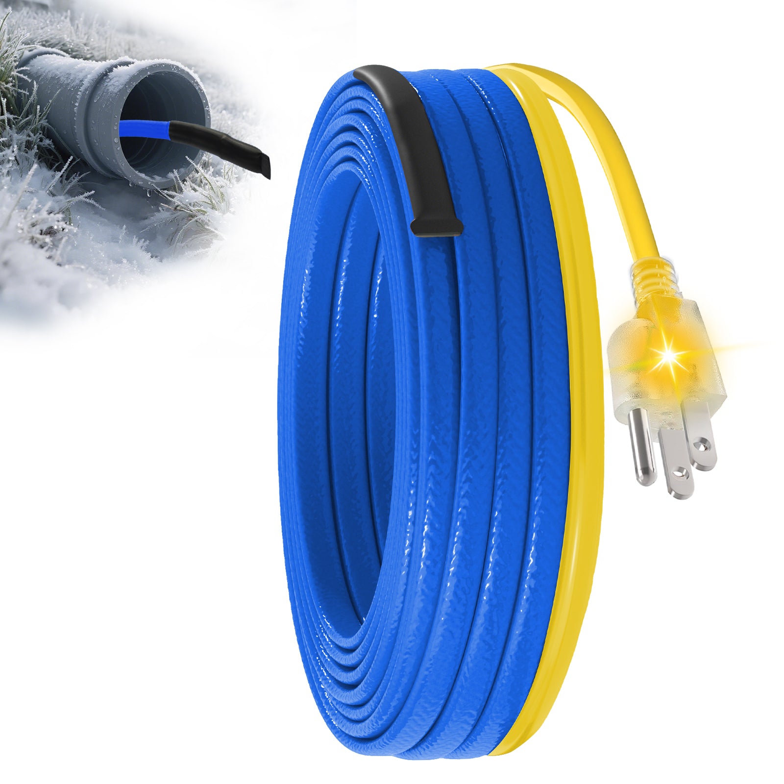 YeloDeer In Drain Pipe Heating Cable, Suitable for Various Drainage Pipe, Wastewater Systems, 3W/Ft