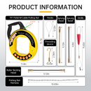 YeloDeer Fish Tape Wire Puller Series, High-Quality PET Guide Wire, with Gloves and Optional Adapters, 50FT/100FT/197FT x 4.5mm