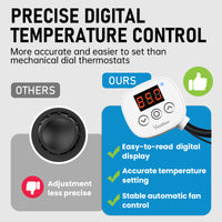 Digital Cooling Thermostat Outlet with 10H Timer (Plug-In Fan Controller) | YeloDeer