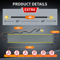 6W/ft Trimmable Self-Regulating Pipe Heating Blanket Kit | YeloDeer