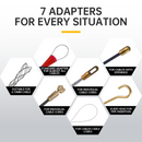 YeloDeer Fish Tape Wire Puller Series, High-Quality PET Guide Wire, with Gloves and Optional Adapters, 50FT/100FT/197FT x 4.5mm