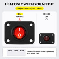 12V RV Tank Heater Pad with Switch for Cold-Weather Freeze Protection