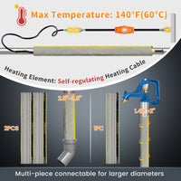 6W/ft Trimmable Self-Regulating Pipe Heating Blanket Kit | YeloDeer